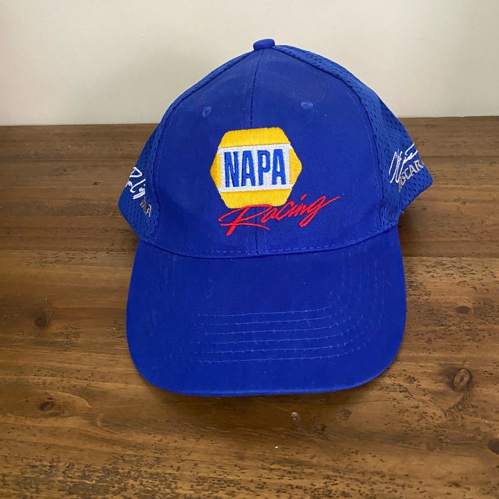 Bill Davis Racing Hat Michael Waltrip NAPA Racing Blue Baseball Cap Strap Back